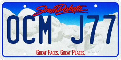 SD license plate 0CMJ77
