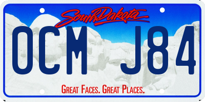 SD license plate 0CMJ84