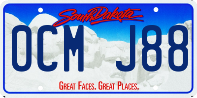 SD license plate 0CMJ88