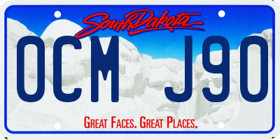 SD license plate 0CMJ90