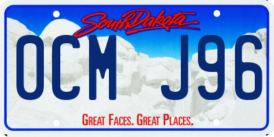 SD license plate 0CMJ96