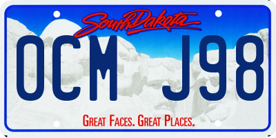 SD license plate 0CMJ98