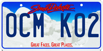 SD license plate 0CMK02