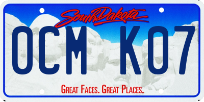 SD license plate 0CMK07