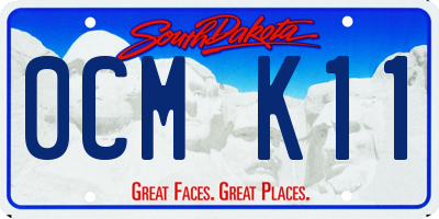 SD license plate 0CMK11