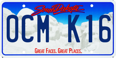 SD license plate 0CMK16