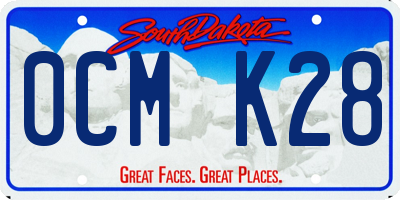 SD license plate 0CMK28