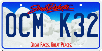 SD license plate 0CMK32
