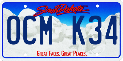 SD license plate 0CMK34