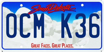 SD license plate 0CMK36