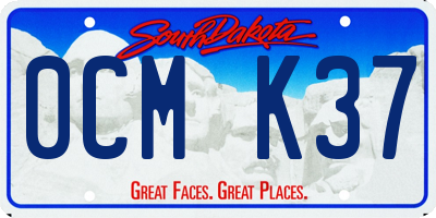 SD license plate 0CMK37