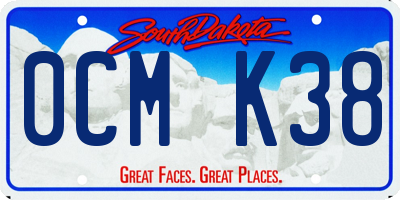 SD license plate 0CMK38