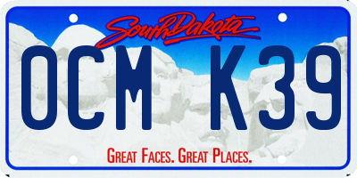 SD license plate 0CMK39