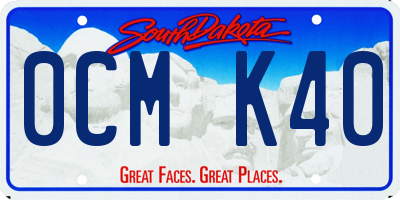 SD license plate 0CMK40