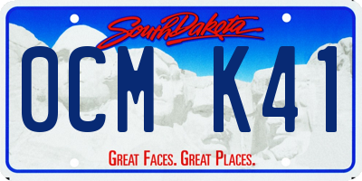 SD license plate 0CMK41