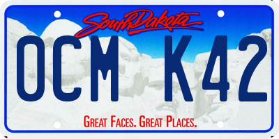 SD license plate 0CMK42