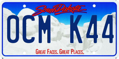 SD license plate 0CMK44