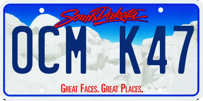 SD license plate 0CMK47