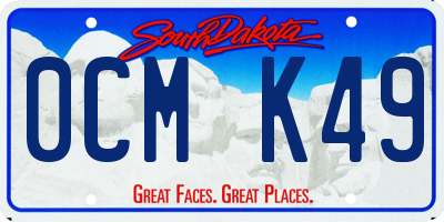 SD license plate 0CMK49