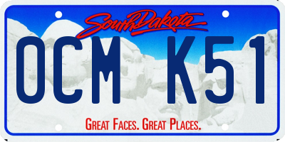 SD license plate 0CMK51