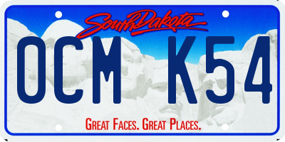 SD license plate 0CMK54