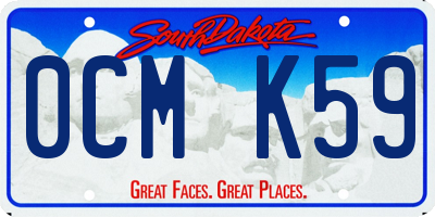 SD license plate 0CMK59