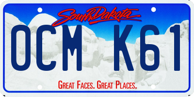 SD license plate 0CMK61