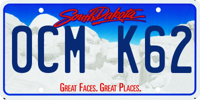 SD license plate 0CMK62