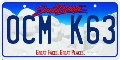 SD license plate 0CMK63