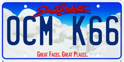 SD license plate 0CMK66