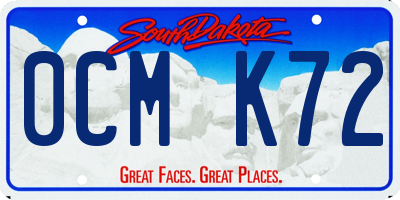 SD license plate 0CMK72
