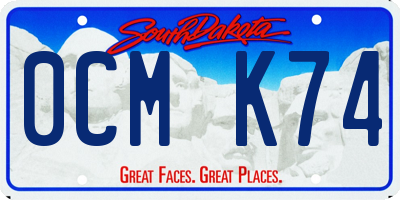 SD license plate 0CMK74