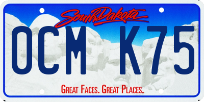 SD license plate 0CMK75