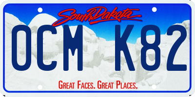 SD license plate 0CMK82