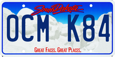 SD license plate 0CMK84