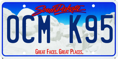 SD license plate 0CMK95