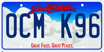 SD license plate 0CMK96