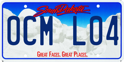 SD license plate 0CML04