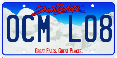SD license plate 0CML08