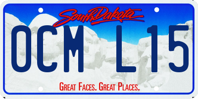 SD license plate 0CML15