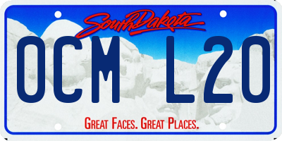 SD license plate 0CML20