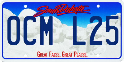 SD license plate 0CML25