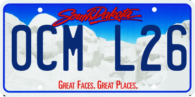 SD license plate 0CML26