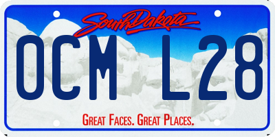SD license plate 0CML28