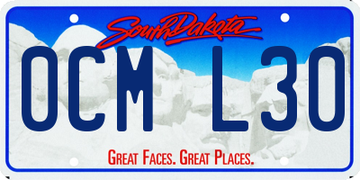 SD license plate 0CML30