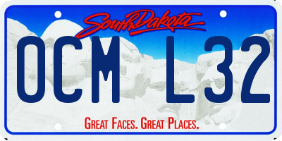 SD license plate 0CML32