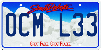 SD license plate 0CML33