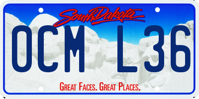 SD license plate 0CML36