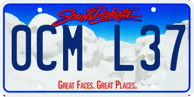 SD license plate 0CML37