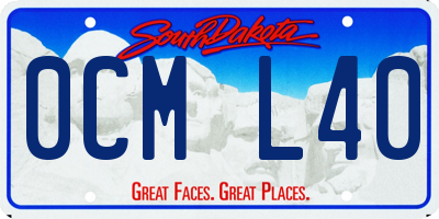 SD license plate 0CML40